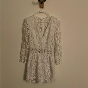 Elegant White Lace Dress